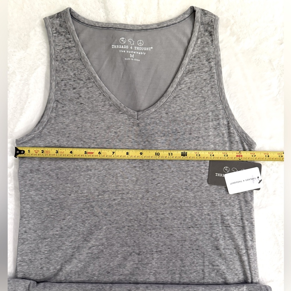 Threads 4 Thought Grey Organic Cotton, Recycled Poly Dress, w/ Modal Lining - Picture 11 of 12